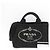 Tote Prada Canapa B2439G Damen Canvas Schultertasche Schwarz - Ansicht 2