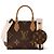Borsa Tote Louis Vuitton OnTheGo PM Monogram Canvas Marrone