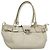 Salvatore Ferragamo Gancini Hand Bag Leather White Silver Auth yk16589