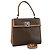Céline Borsa a mano in tela Macadam CELINE in pelle PVC 2 vie marrone Auth bs21088