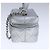 CHANEL Borsa Matelassé in Pelle Caviar 2way Argento CC Auth bs21131 - vista 3