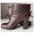 Botines Louis Vuitton de piel marrón Castaño - vista 2