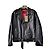 GUCCI LEDER-BIKERJACKE MIT GUCCI-LOGO. Schwarz