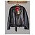 GUCCI LEDER-BIKERJACKE MIT GUCCI-LOGO. Schwarz - Ansicht 2