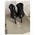 Autre Marque Schwarze Leder Stiefeletten mit Absatz - Ansicht 5