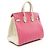 Bolsa Hermès Birkin 25 de avestruz rosa/ivory - vista 2