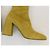 Stivali in suede chartreuse sopra il ginocchio Prada Autunno 2015 Azzurro chiaro Verde Giallo - vista 3