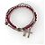 Autre Marque Set Scooter Paris Collana a Croce e Bracciale Rosso Argento Bordò - vista 2