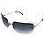 Occhiali da sole Chanel CC Logo argento senza montatura blu navy 4017