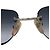 Occhiali da sole Chanel CC Logo argento senza montatura blu navy 4017 - vista 7