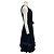 Bow Vestido sin mangas de seda duchesse azul marino con detalle de lazo Prada - vista 2