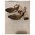Ballin Sandalen Creme Leder Perlenabsatz - Ansicht 4