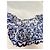 Dolce & Gabbana Top corto de popelina con estampado de mayólica Blanco Azul oscuro - vista 6
