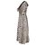Vestido midi de algodón marrón con estampado de leopardo Ganni Castaño - vista 2