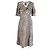 Vestido midi de algodón marrón con estampado de leopardo Ganni Castaño - vista 4