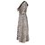 Vestido midi de algodón marrón con estampado de leopardo Ganni Castaño - vista 5