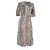 Vestido midi de algodón marrón con estampado de leopardo Ganni Castaño - vista 6