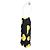 Falda midi con volantes estampada floral Ganni en seda negra Negro - vista 5