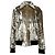 Giacca bomber con zip Saint Laurent in viscosa dorata D'oro
