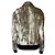 Giacca bomber con zip Saint Laurent in viscosa dorata D'oro - vista 3
