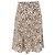 Falda midi de seda beige con estampado de leopardo Altuzarra