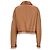 Jil Sander Jacke aus braunem Leder mit Pelzbesatz - Ansicht 3