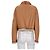 Jil Sander Jacke aus braunem Leder mit Pelzbesatz - Ansicht 7