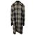 Acne Studios Check Coat in Grey Wool