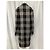 Acne Studios Check Coat in Grey Wool - view 9