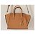 Borsa Michael Kors April 2 in pelle marrone cammello - vista 7