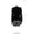 Roberto Cavalli Just Cavalli Leder Wolle Kaschmir Jacke Schwarz - Ansicht 3