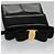 Borsa a Spalla Salvatore Ferragamo in Pelle Verniciata Nera e Oro Auth 92696 Nero D'oro - vista 6
