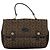 Céline Borsa a mano CELINE C Sulky in tela marrone Auth 97779 - vista 13