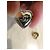 Chanel nuove orecchini a catena a forma di cuore con scatola Gold hardware - vista 5