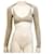 Autre Marque Ruve knitted cropped twin set bra top short cardigan in oatmeal beige Cream Polyester Wool Elastane Polyamide Acrylic  ref.1959406
