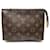 NEW LOUIS VUITTON TOILETTE POUCH 19 M47544 MONOGRAM CANVAS POUCH Brown Cloth  ref.1960624