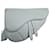 Christian Dior Light Gray Saddle Bag Grey Leather  ref.1961418
