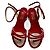 Sandali Salvatore Ferragamo in pelle rossa Rosso
