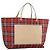 Burberry Nova Check Tote Bag aus Nylon rot Auth bs21181