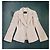 Chaqueta ajustada Giorgio Armani rosa de alpaca bebé - vista 3