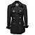 Black Moschino Cheap and Chic Wool Double-Breasted Coat Size US S/M
