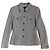 Rena Lange Wool Jacket Black Red White Geometric Pattern Size 36