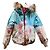 Chaqueta de plumas reversible Tsumori Chisato Roja Multicolor