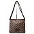 Borsa a tracolla/messenger Brooklyn MM Damier Ebene Louis Vuitton marrone