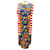 Autre Marque Rianna + Nina Red / Blue Multi Striped Floral Printed Midi Dress Multiple colors Cotton  ref.1962560