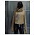 Chaqueta con capucha Rick Owens de cuero crema Crudo - vista 11