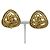 Pendientes chapados en oro con el logo Coco de Chanel Dorado
