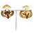 Pendientes chapados en oro con el logo Coco de Chanel Dorado - vista 3