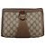GUCCI GG Supreme Web Sherry Line Clutch Bag PVC Beige Rosso 89 01 032 Auth bs21276 - vista 2
