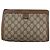GUCCI GG Supreme Web Sherry Line Clutch Bag PVC Beige Rosso 89 01 032 Auth bs21276 - vista 3